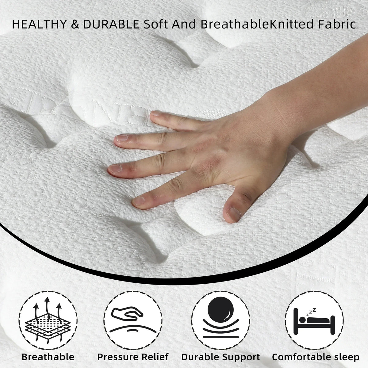 CICIMLU 12 inch Queen Mattress Medium Comfort Queen Size for Adult Hybrid Mattress in a Box