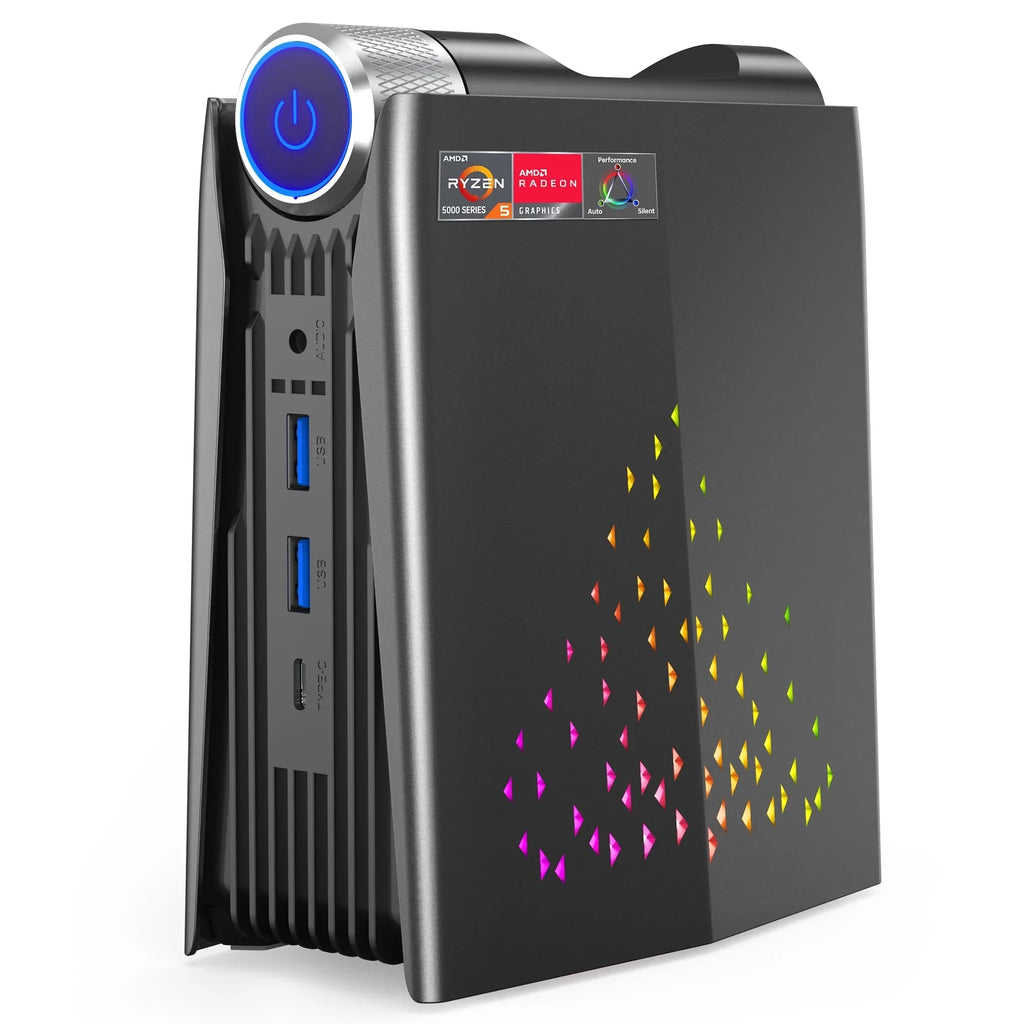 NIPOGI S3A Mini PC with AMD Ryzen 7 5700U, 16GB RAM, 512GB SSD, Windows 11 PRO