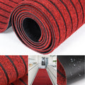 OVYEOFR Commercial Floor Mat, 3ft x 10ft Stripe Non-slip Doormat Carpet with Rubber Backing, Indoor Outdoor Runner Rug for Hallway Kitchen Entryway, Red