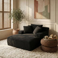 Modern Corduroy Oversized Chaise Lounge Chair - Comfy Indoor Sleeper Sofa for Living Room & Office - No Assembly Required - Upholstered Lounge Couch