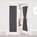 NICETOWN Door Curtain Thermal Insulated French Sliding Glass Door Curtain for Bedroom Kitchen Living Room, 25W x 72L, Gray