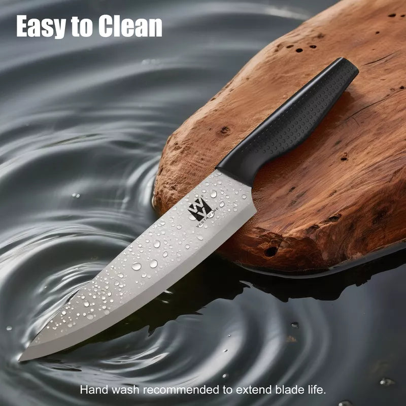 Knife Set, Vestaware 14 Pcs Kitchen Knife Set, Practical One-Piece Knife Block Set, Ultra Sharp Stainless Steel Knives Set Ergonomic Anti-slip Handle