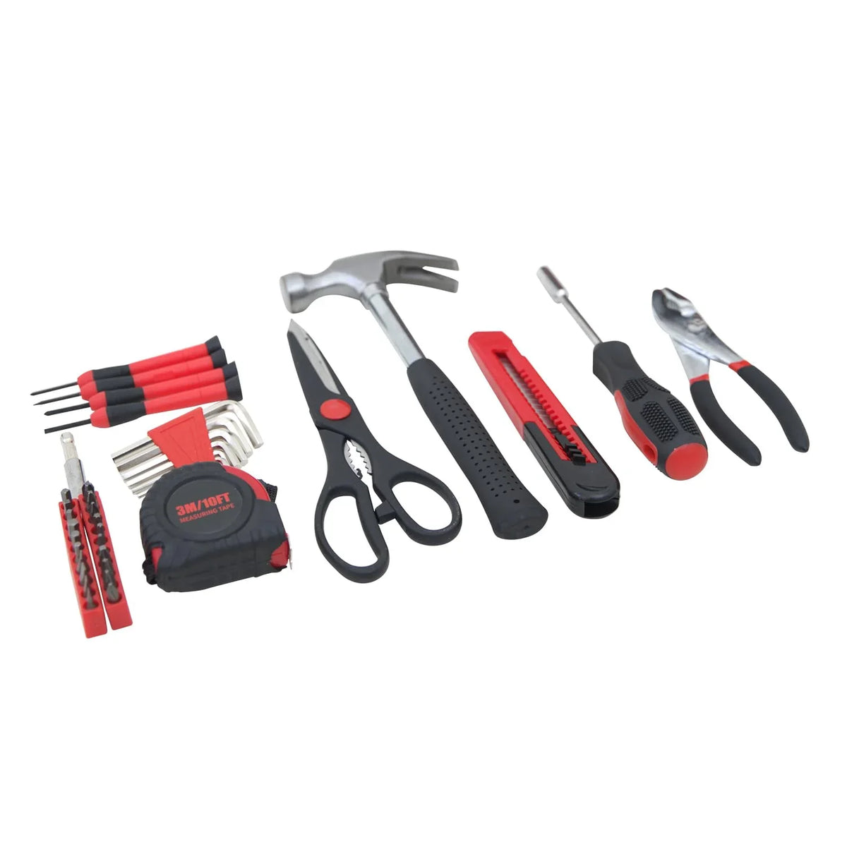 PhiloDeco 39-Piece Household Tools Kit Essential Home Repair Set with Plastic Toolbox Ideal for College Students, Home Use & More