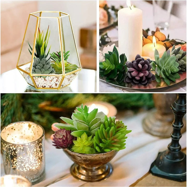 Aisutha Artificial Succulent Plants 16 Pcs Set Faux Succulents Unpotted Fake Succulent Plants, Premium Crafting DIY Floral Decor for Home Garden Office Party (High Realistic )