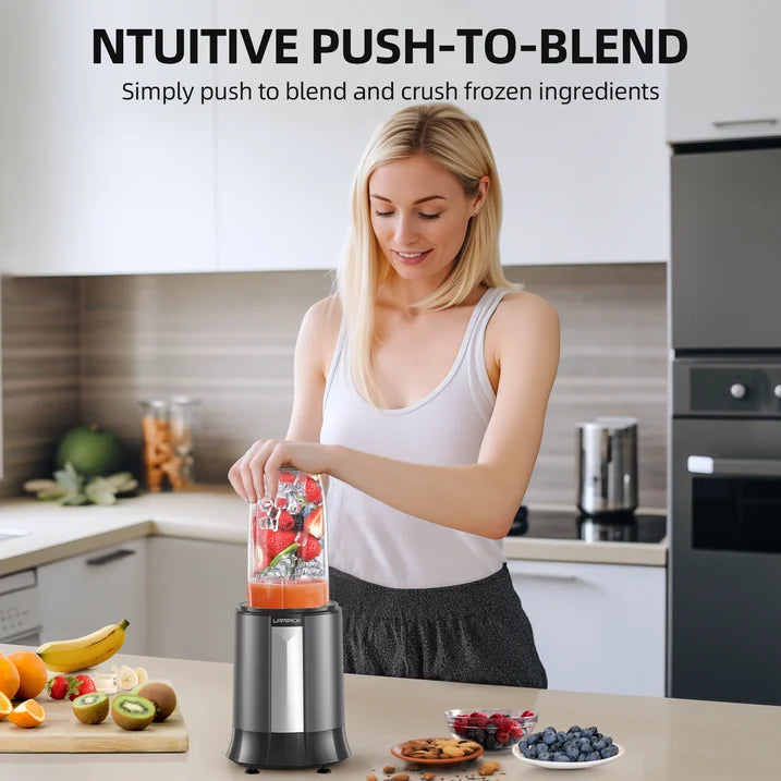 Smoothie Blender, 1300W Personal Blender for Smoothies, Shakes and Nutrient Extractions with 2pcs BPA Free 27oz Portable Blender To Go Bottles
