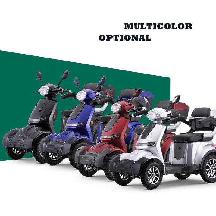 4 Wheel Electric Powered Mobility Scooter Wheelchair for Adults  Seniors  Pre Assembled in USA, 500lbs Capacity, 25 31 Miles Range, 3 Speed Up to 15 MPH, 800W Motor Power (Black)