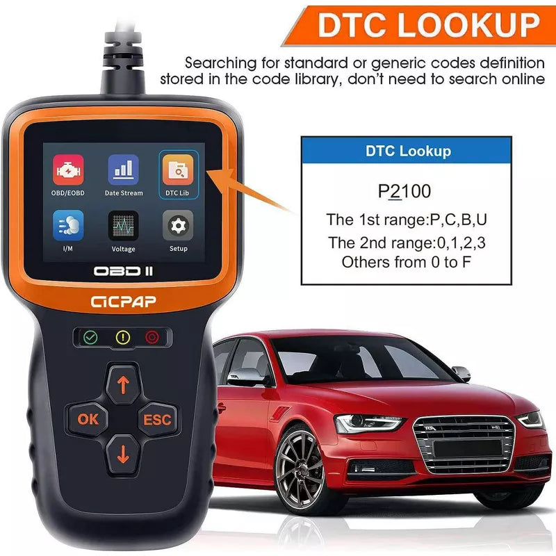 Belatt OBD2 Scanner Color Screen & Live Data, Check Engine Code Reader with Reset, Plug & Play, Voltage/EVAP/O2 Tests, Diagnostic Tool for 1996+ Cars