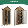 PETSCOSSET Outdoor Storage Cabinet – Weatherproof Wood & Metal Storage Shed with Adjustable Shelf, Lockable Doors, and Stability Features for Garden, Patio, and Backyard