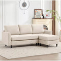 Hyleory L Shaped Sectional Sofa  Breathable Soft Fabric in Simple Warm Design