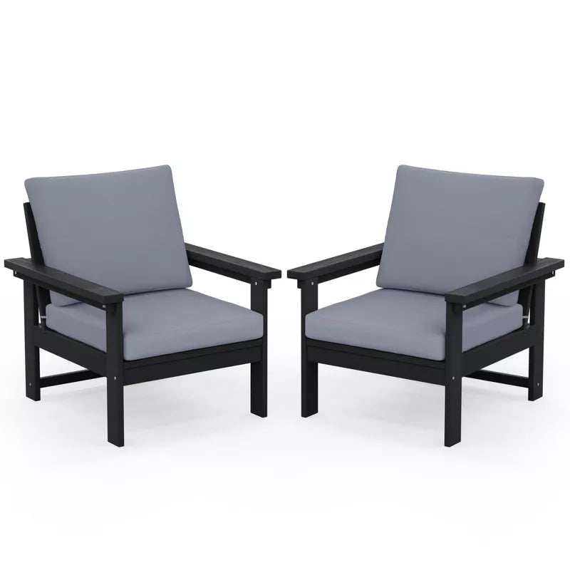 Hyleory Luxurious Outdoor Patio Seating Set with Cushions  Durable HDPE Design for Ultimate Comfort