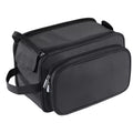 Large Capacity Toiletry Bag for Men, Leather Hanging Toiletry Organizer Cosmetics Makeup Bag, Blue