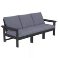Hyleory 3 Seat Patio Accent Chair With Cushion,HDPE Patio Sofa With Loose Cushion
