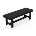 Hyleory HDPE Outdoor Patio Dining Bench  Durable  Weather Resistant Simple Stool