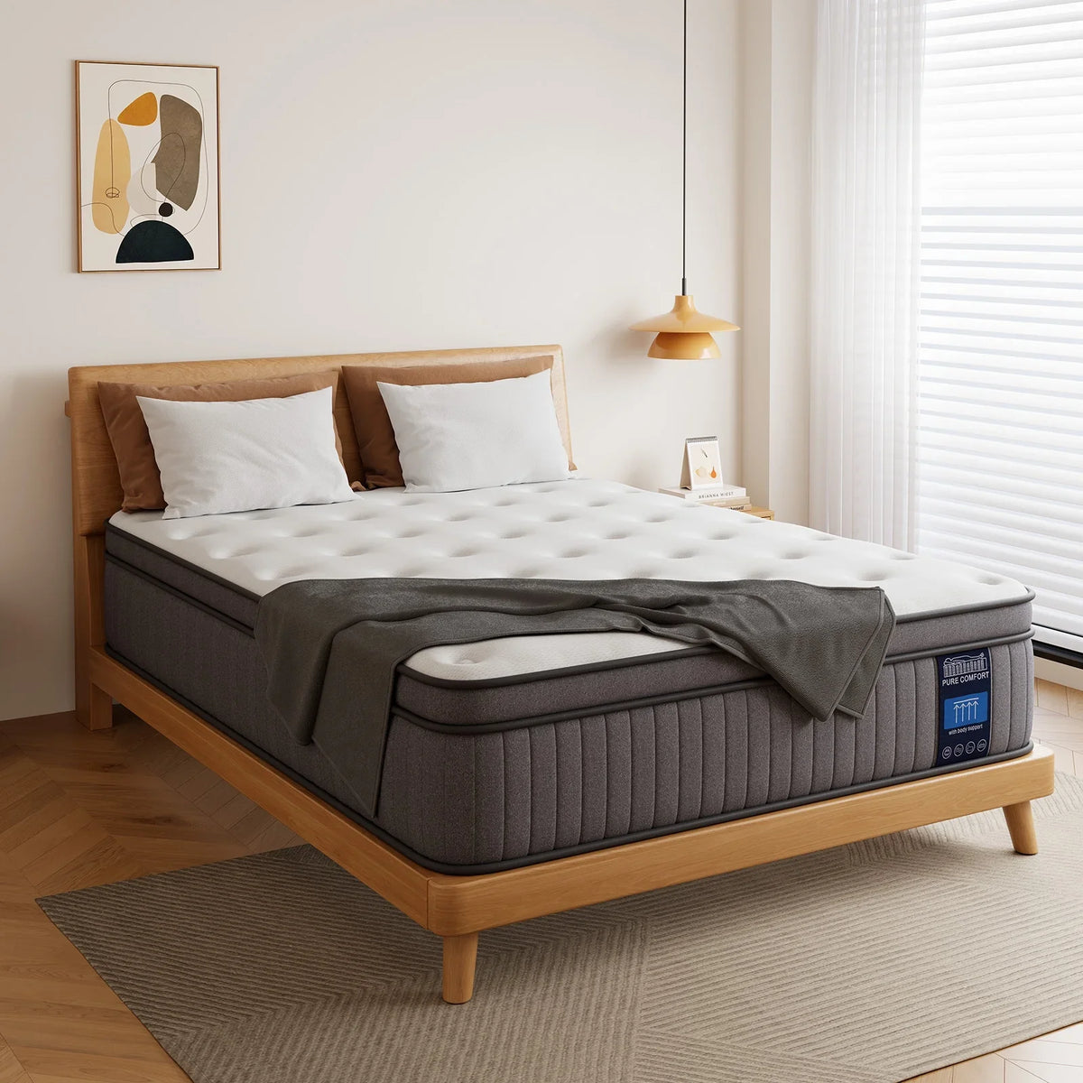 Mubulily 10 inch Full Mattress, Gel Memory Foam Hybrid Mattress in a Box, Edge Support, Medium Firm