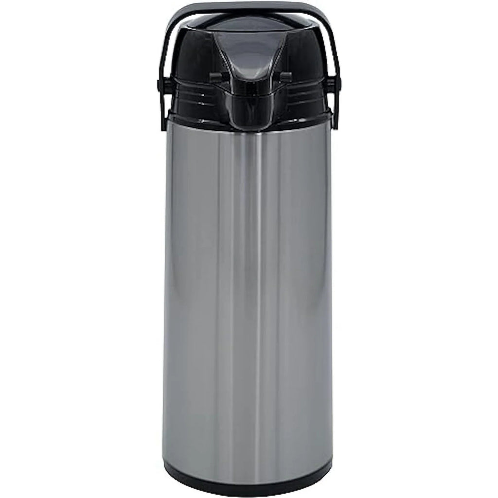 74 Oz Airpot Coffee Dispenser with Pump, Insulated Thermal Coffee Carafe - Stainless Steel Hot Beverage Dispenser - Thermos Urn for Hot/Cold Water, Drink Dispenser for Parties (Stainless Steel)
