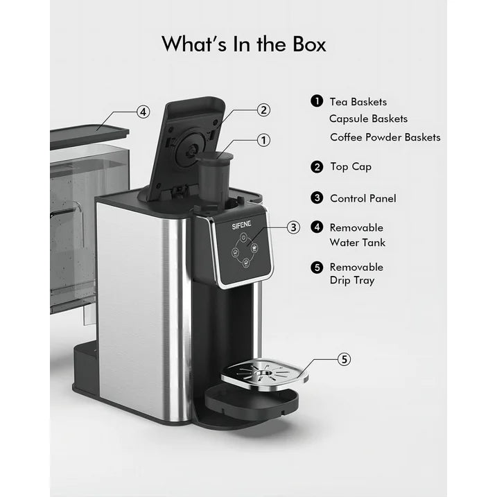 SIFENE Single Serve Coffee Brewer, Black