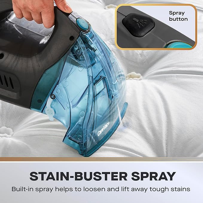 Carevac Portable Carpet and Upholstery Pet Spot Cleaner, Blue