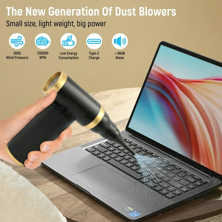 Sentryse Compressed Air Duster, 200000RPM Electric Cordless Air Duster for Computer Keyboard