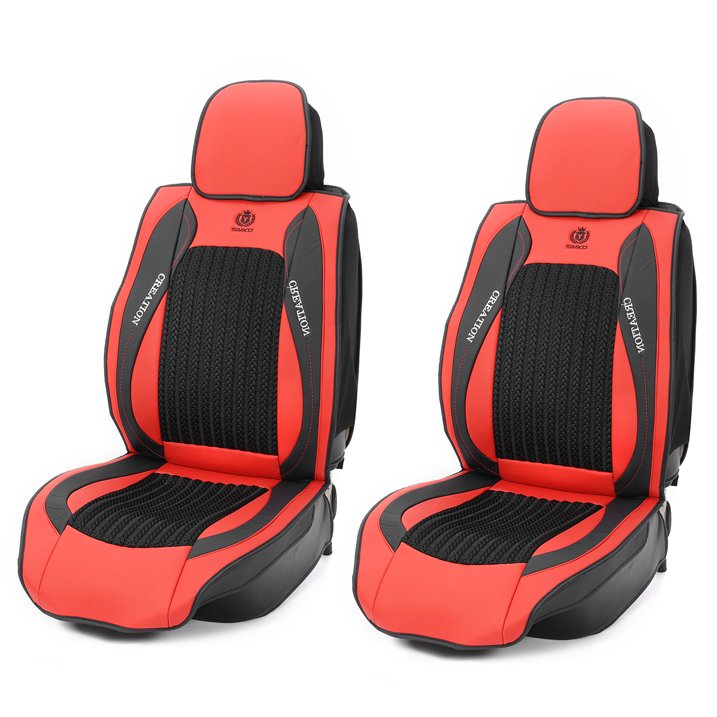 Leather Seat Covers, Seat Covers Full Set, Car Seat Protectors 5 Seats, Pink Driver Seat Covers Fit for Most Cars Trucks SUV
