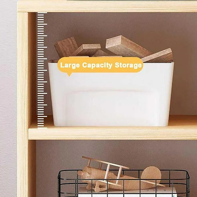 Bookshelf 3 Tier Cube Bookshelf,Open Shelf Bookcase,Small Space Saving Book (White)