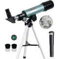 BSHAPPLUS Telescope,50/360mm Refractor Telescope,18X-90X Magnification Telescopes with Tripod,Portable Astronomy Telescope for Kids,Adults,Beginners
