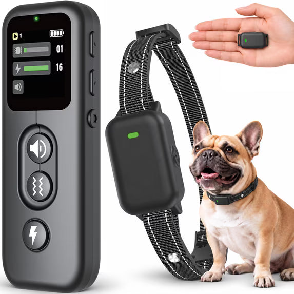 CICPAP Shock Collar for Small Dogs 5-30 lbs, Ultra-Compact Dog Training Collar with Remote, IPX8 Waterproof Rechargeable E-Collar with 3 Modes