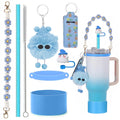 CHIKIXSON Cup Accessories Set Compatible with Stanley Cup Tumbler 40oz  30oz, Cup not included, Blue