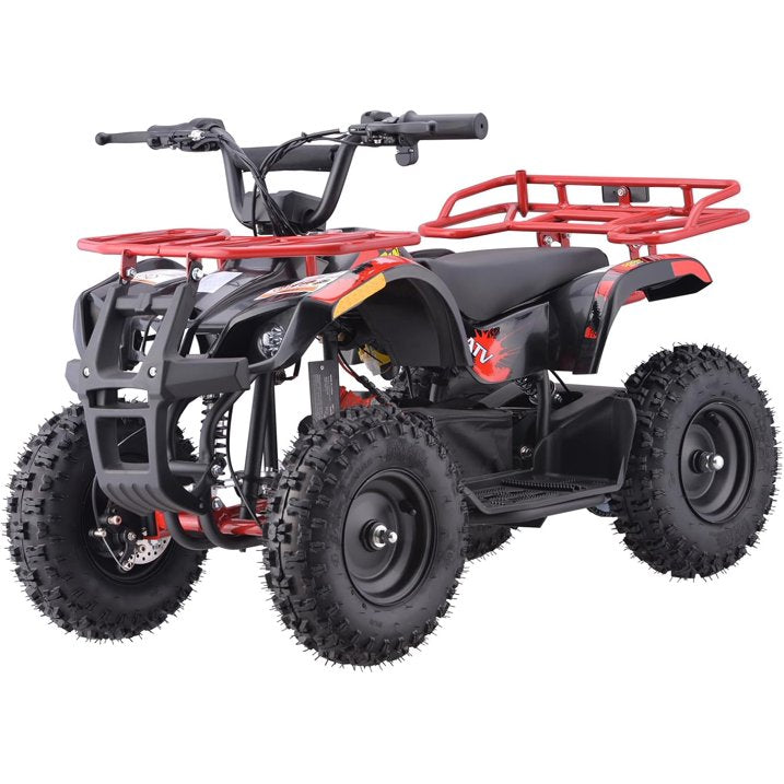 Dirt Quad 500 for Kids Teenager, 36V Electric 4 Wheeler for Teens, X Large Metal Frame, Speed Control, Suspension, Disc Brake, Charger Included (Red)