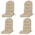 FOOWIN Adirondack Chair Cushion Set of 4, Waterproof and UV Protected Rocking Chair Cushion for Indoor and Outdoor, Khaki