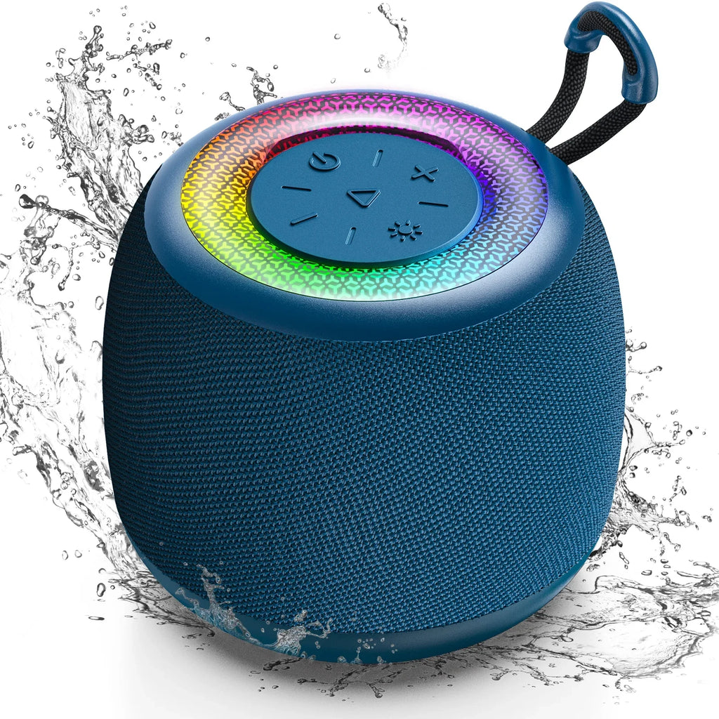 FanFun Portable Speakers, Bluetooth 5.3 Party Speakers with Stereo Sound, Double Pairing Outdoor Speaker with LED Light for Party, Home Theater, Game Theater (Blue)