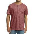 GENTS BLISS Short Sleeve Henley Men Shirts Crew Neck T-shirts for Men Casual Printed Face Shirts for Men