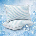 FCNIOS Bed Pillows Queen Size Pillows Set of 2, Cooling Pillow with Super Soft Down Alternative Fill for Side Back Stomach Sleepers