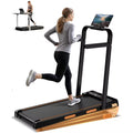 4-in-1 Foldable Walking Pad with Handle, 14% Incline Under-Desk Treadmill for Home, 2.5 HP Quiet Brushless Motor (dark black)