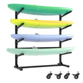 Munora - Heavy Duty 400lbs Kayak Storage Rack with Wheels - 79.92"H Freestanding Holder for Kayaks, Canoes, SUP