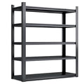 Munora 72"H Heavy Duty 5 Tier Storage Shelves - 3000Lbs Capacity, Adjustable, Suitable for Warehouse, Basement, Workshop, 24"D x 48"W, Black