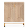 Lirago,31.5"L*14.96"W*37.4"H, Natural Shoe Cabinet with Gold Legs - Space Saving Entryway Organizer for 20 Pairs