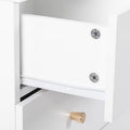 Resenkos 5 Drawer Dresser with Gold Handle, Nursery Dresser Chest Of Drawers Organizer, White