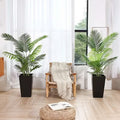 Dr.Planzen 2-Pack Artificial Areca Palm Trees - Tall UV-Resistant Faux Plants - For Indoor & Sheltered Outdoor Home & Office Decor