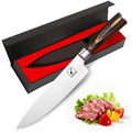 Chef Knife- imarku 8 Inch Chef's Knives Japanese SUS440A Stainless Steel Sharp Knife, Kitchen Knife with Ergonomic Handle, Orange, Fathers Day gifts