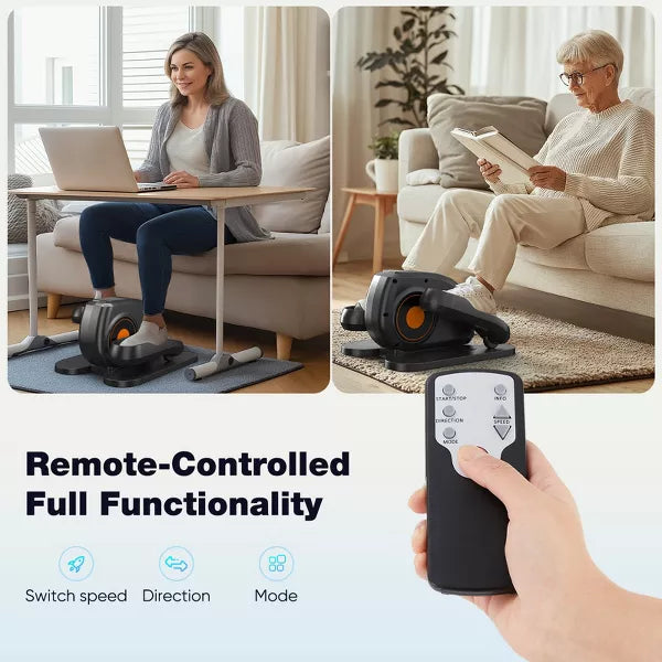 Dexmalle Under Desk Elliptical Machine with Remote Control and Display Monitor,Black