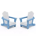 Hyleory Kids’ Outdoor Adirondack Chair Set – Foldable HDPE Children’s Lawn Chairs (2-Piece)
