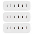 ELEGRP 3 Outlet Tap Polarized Swivel Wall Outlet Extender, 180 Degree Electrical Plug Adapter, 2-Prong to 2-prong Adapter Converters, White 3PC