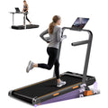 15% Incline Walking Pad Treadmill with Handle Bar - 2.5HP Quiet Folding Treadmill for Home Office Under Desk Portable walking pad treadmill