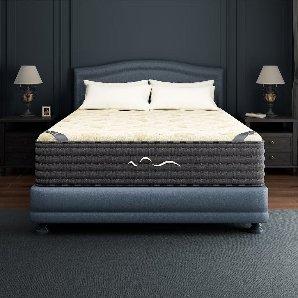 Swedrea Hybrid Mattress Medium Gel Memory Cashmere Wool in White