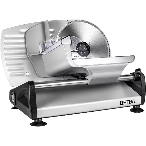 OSTBA Electric Meat & Food Slicer, 150W/200W, 7.5” Removable Stainless Steel Blade, Child Lock, Adjustable Thickness, for Meat, Cheese, Bread