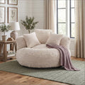 Giant Corduroy Bean Bag Sofa with Armrest & 3 Pillows, Aesthetic Cloud Chair for Adults, Comfy Memory Foam Lazy Couch for Reading, Dorm, Bedroom Vibe