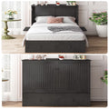 Mjkone Murphy Bed,Cube Foldable Cabinet Bed with Charging Station