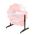 Semphis Baby Bassinet Foldable Portable Bedside Crib,Storage Basket Breathable Mesh.
