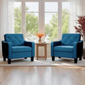 TYBOATLE Living Room Modern Accent Chair set of 2, Upholstered Side Chair Reading Chairs with Padded Cushion, Dark Gray