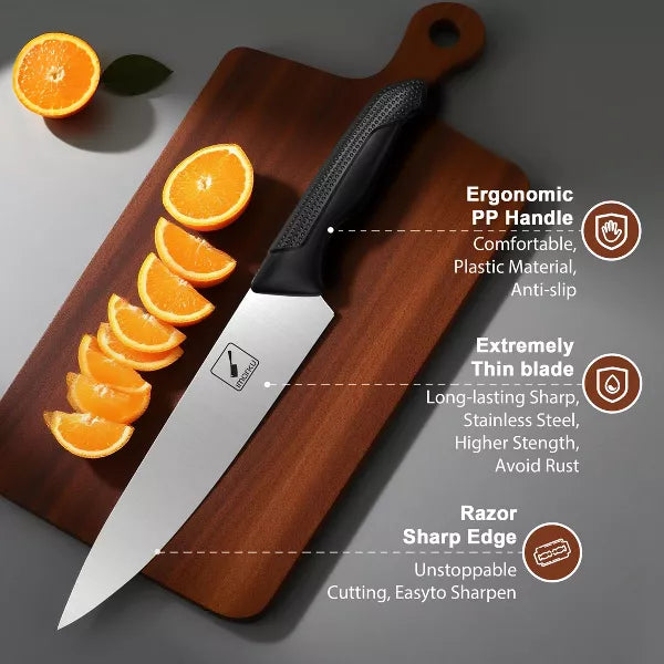 imarku Knife Set with Block, Built-in Sharpener, Stainless Steel Kitchen Knife Set with Non-Slip Ergonomic Handle, Dishwasher Safe, Best Gifts,14 PCS